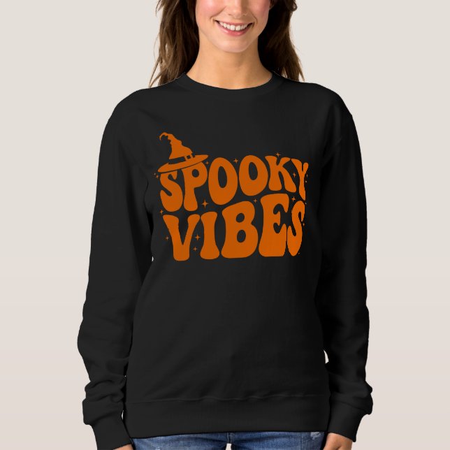 Sudadera Vibes espeluznantes, halloween (Anverso)