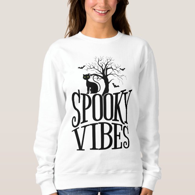 Sudadera Vibes espeluznantes y agudas, halloween (Anverso)