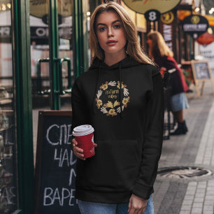 Sudadera Vibes otoñales con girasoles y hojas otoñales