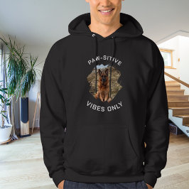 Sudadera Vibes paw-sitive sólo foto de perro negro
