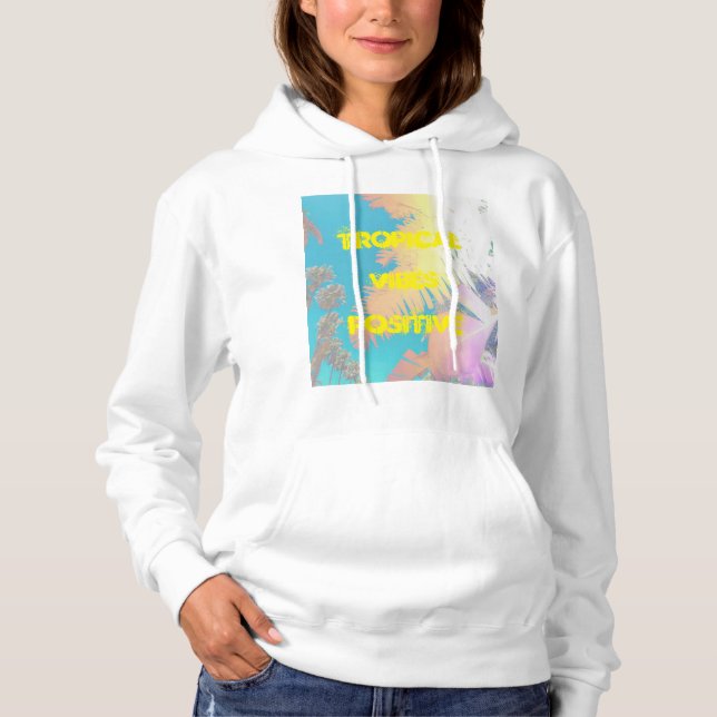 Sudadera Vibes positivas de palmeras tropicales (Anverso)