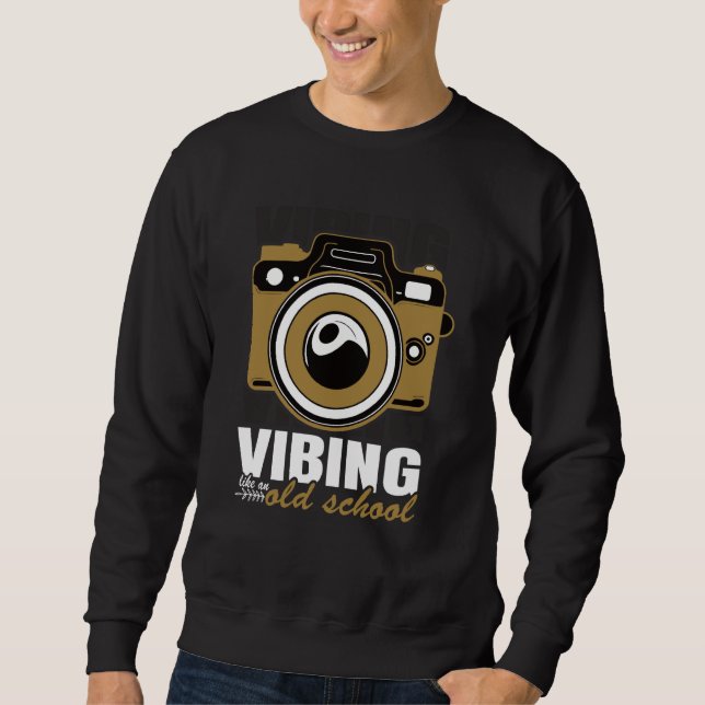 Sudadera Vibing Like Retro School Cheerful Photography Illu (Anverso)