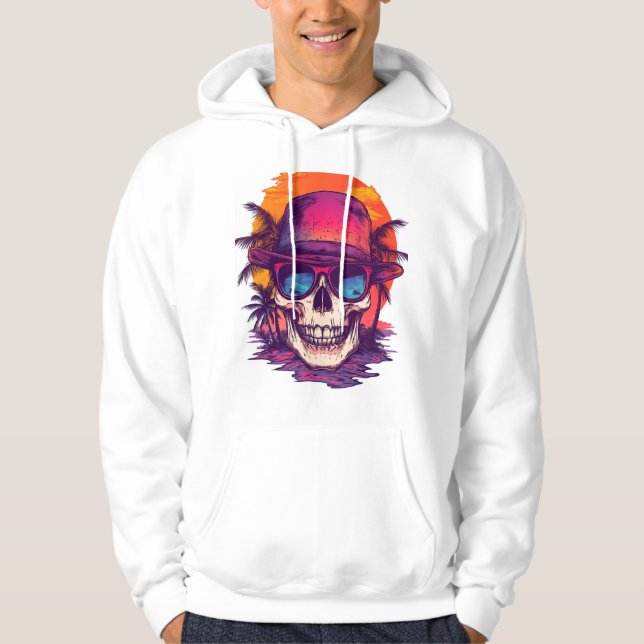 Sudadera Vibra de Calavera Tropical (Anverso)
