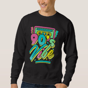 Sudadera Vibra de los 90 Vestuario Retro de la Fiesta de lo