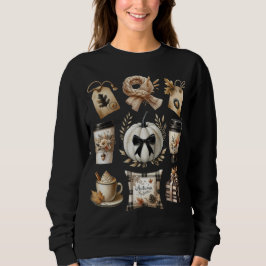 Sudadera Vibra Otoñal de Acción de Gracias Calabaza Coquett