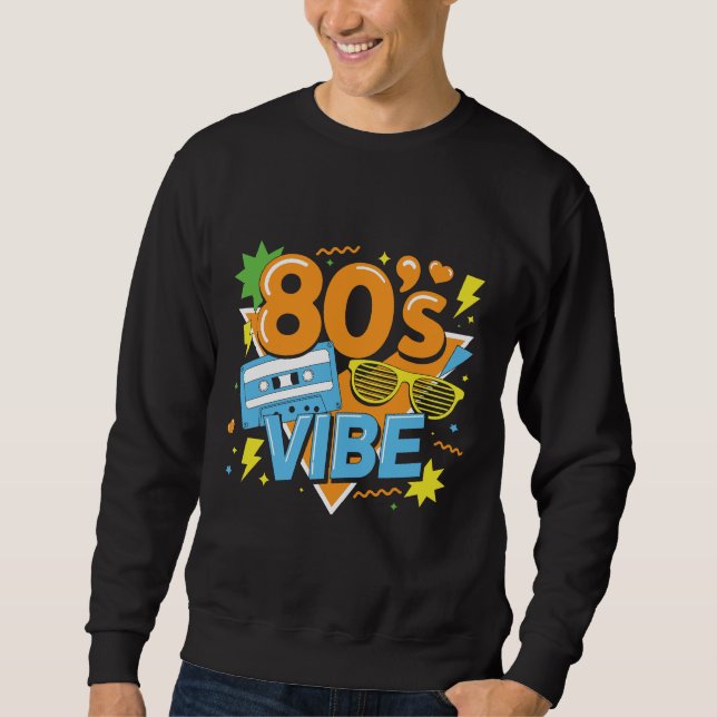 Sudadera Vibra Retro de los 80 (Anverso)