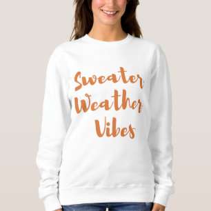 Sudadera vibraciones climáticas de suéter, camiseta naranja