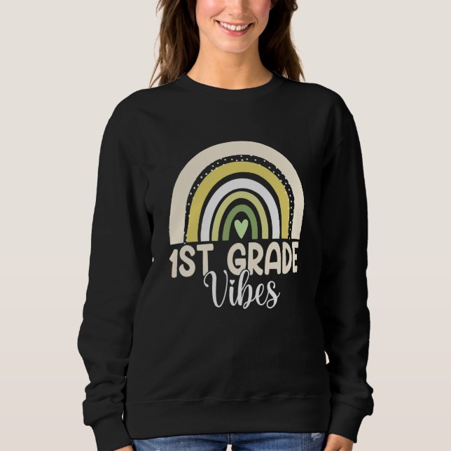 Sudadera Vibraciones de bohemio arcoíris de primer grado 1e (Anverso)