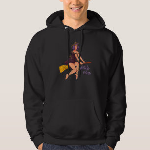 Sudadera Vibraciones de Bruja Bruja Voladora en Halloween