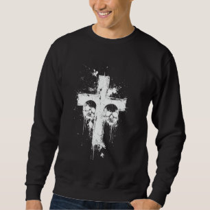 Sudadera Vibraciones de bruja Cruz estética gótica Arte ocu