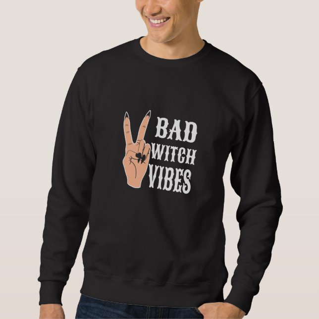 Sudadera Vibraciones de Bruja Mala Mano de Paz   (Anverso)