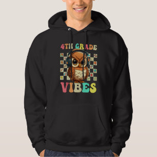 Sudadera Vibraciones de cuarto grado búho lindo de vuelta a