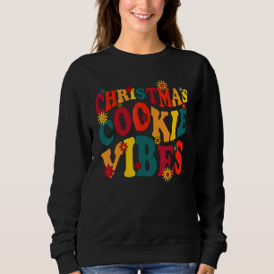 Sudadera Vibraciones de Galletas de Navidad Groovy Retro Vi
