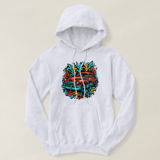 Sudadera Vibraciones de Grafitis Retro (Diseño del anverso)