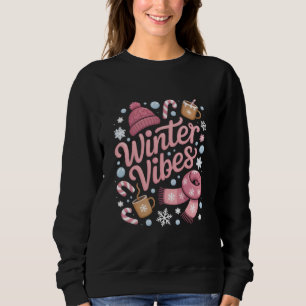 Sudadera Vibraciones de Invierno Temporada Clima Frío Hola 