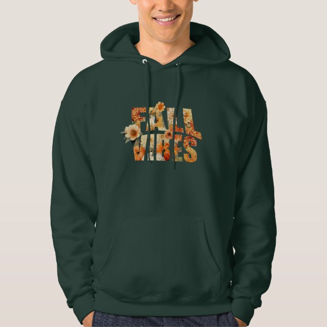 Sudadera Vibraciones de Otoño Acuarela Flores Silvestres de (Anverso)