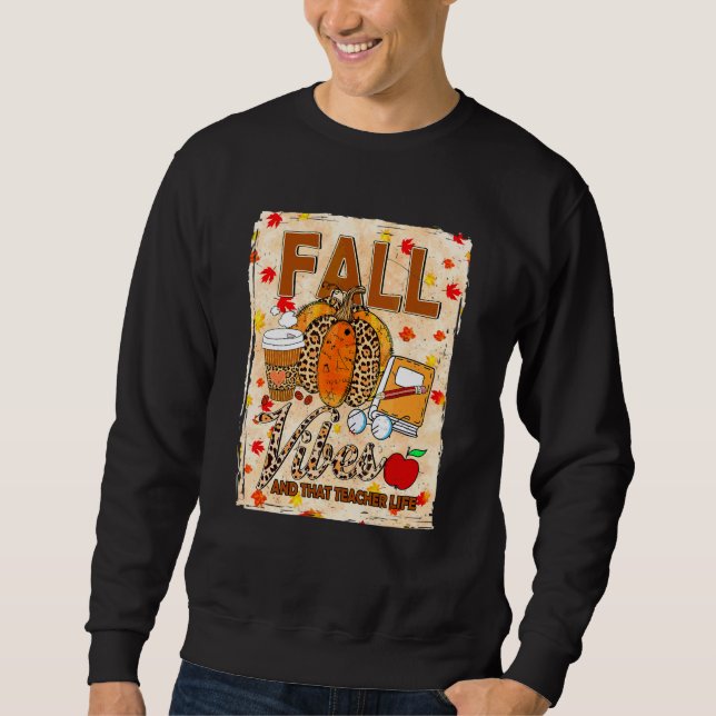 Sudadera Vibraciones de Otoño y Esa Vida de Maestro Leopard (Anverso)