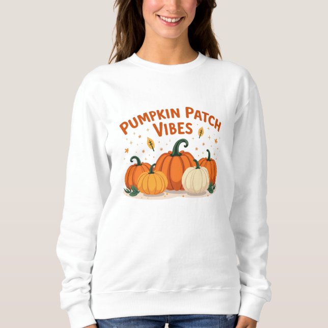Sudadera Vibraciones de Parche de Calabaza (Anverso)