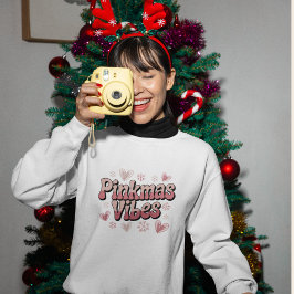 Sudadera Vibraciones de Pinkmas | Navidad Rosa Femenina y B