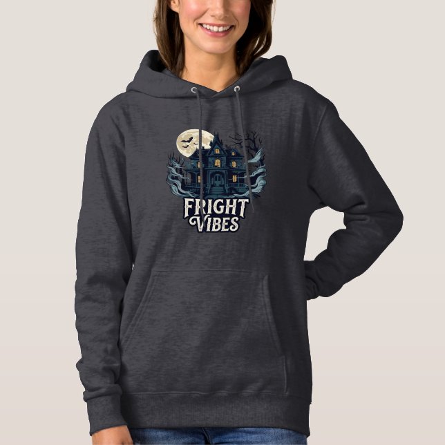 Sudadera Vibraciones de Terror Casa Embrujada de Halloween  (Anverso)