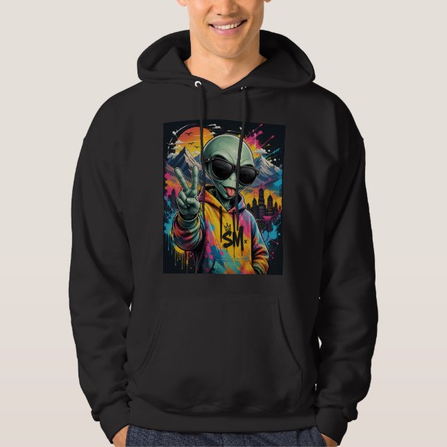 Sudadera Vibraciones Divertidas de Alien (Anverso)