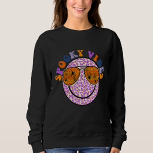 Sudadera Vibraciones espeluznantes cara sonriente leopardo 
