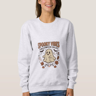 Sudadera Vibraciones espeluznantes Halloween vintage fantas