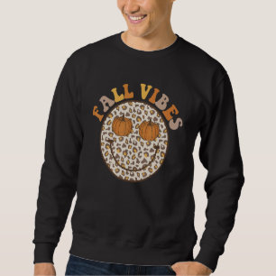 Sudadera Vibraciones Geniales de Otoño Cara Sonriente Retro