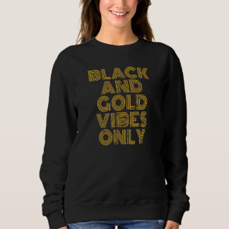 Sudadera Vibraciones Negras Y Doradas Solo Partido De Fútbo