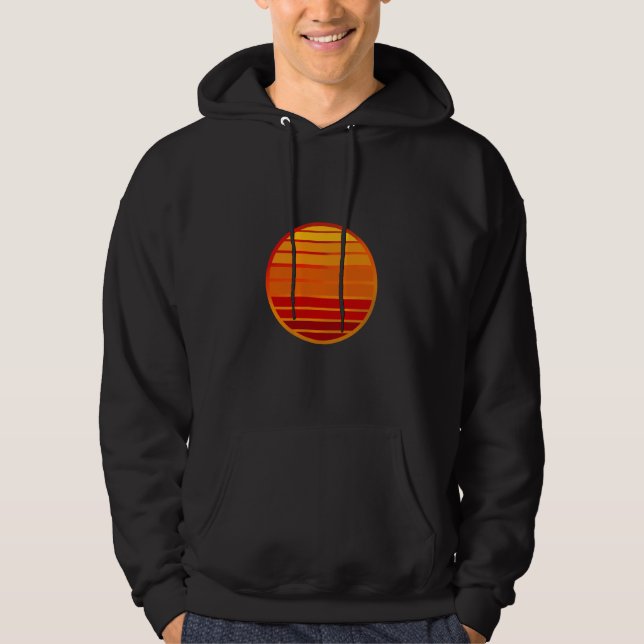 Sudadera Vibraciones Retro de Atardecer Estético (Anverso)