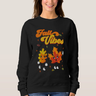 Sudadera Vibraciones Retro de Otoño Feliz Otoño para Todos 