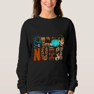 Sudadera Vibraciones Retro de Otoño Leopardo Cuadros Enferm
