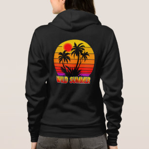 Sudadera Vibraciones Salvajes Retro de Verano con Diseño de