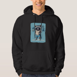 Sudadera Vibraciones Tropicales con este Mapache en Traje d