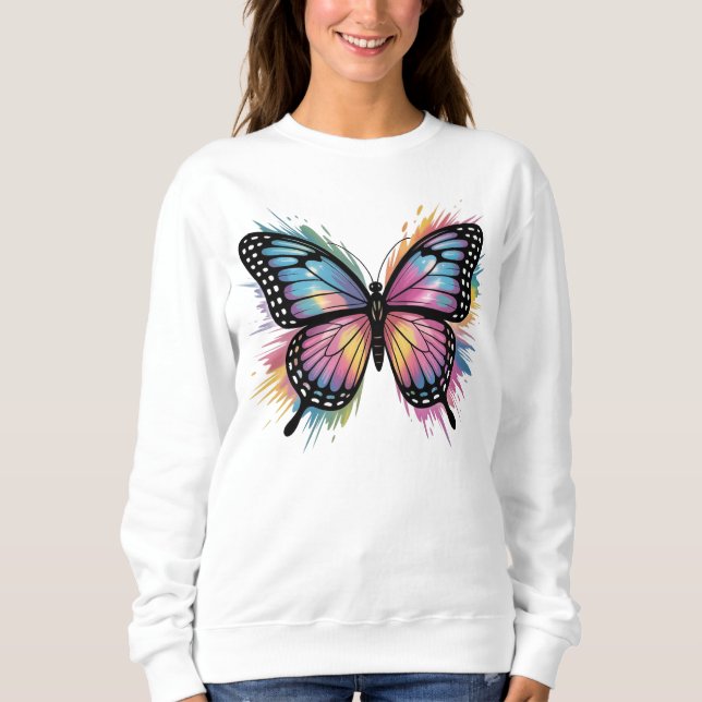 Sudadera Vibrant Butterfly Art: Bold & Beautiful (Anverso)