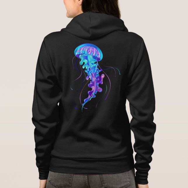 Sudadera Vibrant Color Glowing Jellyfish (Reverso)