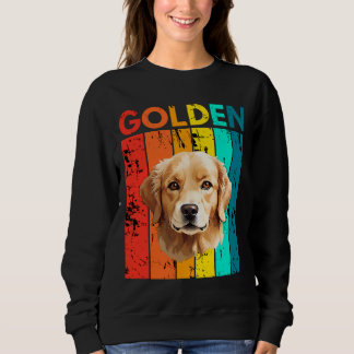 Sudadera Vibrant Golden Retriever Retro Design