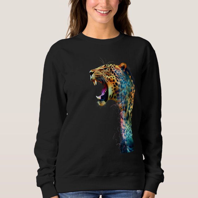 Sudadera Vibrant Jungle Majesty Leopard (Anverso)