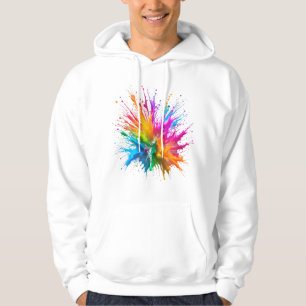 Sudadera Vibrant Rainbow Paint Splatter Explosion
