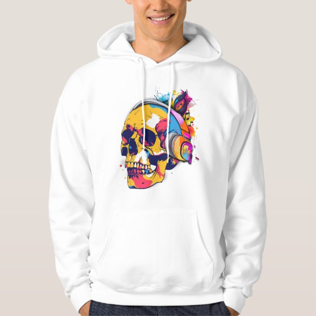 Sudadera Vibrant Skull Beats (Anverso)