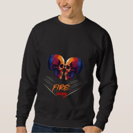 Sudadera Vibrant Twin Skulls Edgy Graphic Men's Sweatshirt