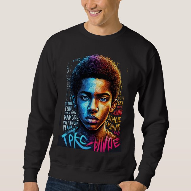Sudadera Vibrante boceto juvenil camiseta de arte (Anverso)