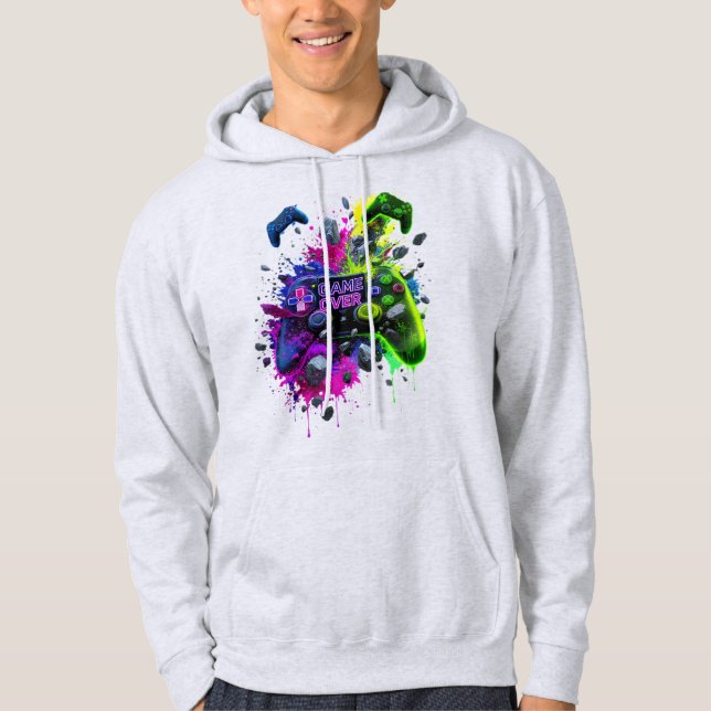 Sudadera Vibrante camiseta de controlador 'GAME OVER' (Anverso)