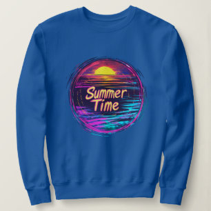 Sudadera Vibrante camiseta retro "Verano Tiempo" Sunset