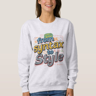 Sudadera Vibrante De Sintaxis A Estilo Código Creativo T-S