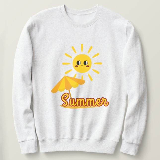 Sudadera Vibrante diseño veraniego de sol (Anverso del diseño)