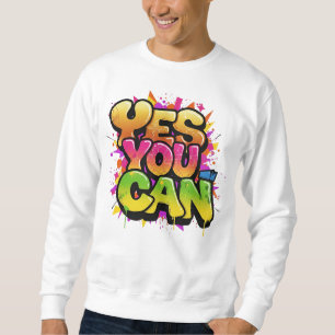 Sudadera Vibrante Graffiti "SÍ PUEDES" Motivación