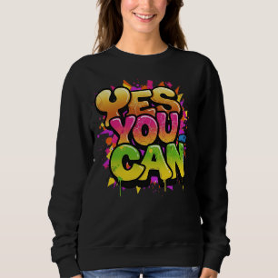 Sudadera Vibrante Graffiti "SÍ PUEDES" Motivación