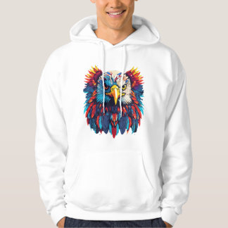 Sudadera Vibrante Hoodie de Arte de Águila - Audaz Diseño d