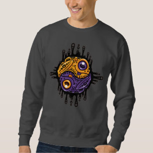 Sudadera Vibrante morado y veneno de oro Dart Frog Yin Yang